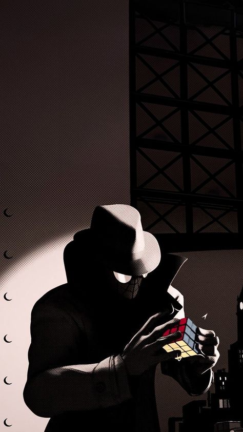 Spider Noir Background, Noir Spiderman Wallpaper, Black Spiderman Wallpaper Iphone, Black Noir Spiderman, Dark Spiderman Wallpaper, Spider Noir Aesthetic, Spider Man Noir Wallpaper, Spiderman Noir Wallpaper, Spiderman Comics Wallpaper