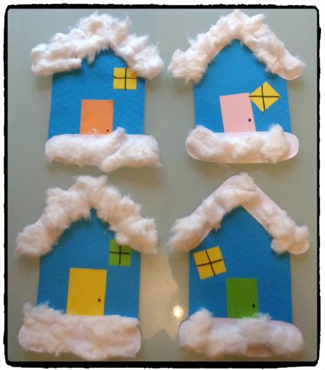 Nos chalets de montagne - Winter Homeschool, Baby Crafts Diy, January Crafts, Winter Kindergarten, Daycare Crafts, Winter Crafts For Kids, Christmas Card Crafts, School Worksheets, Paper Crafts For Kids