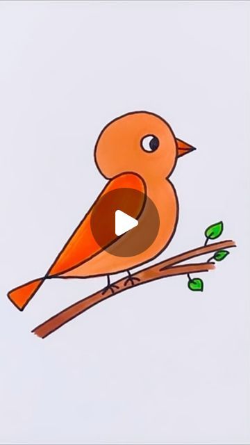 Creative Drawing for kids on Instagram: "Learn how to draw sparrow bird using number 123 #reels #draw #drawing #art" Cute Drawings And Easy, Easy Sparrow Drawing, How To Draw Sparrow, Drawing Ideas Easy Birds, Easy Bird Drawing For Kids, How To Draw A Bird Easy, Birds Drawing Easy For Kids, Birds Easy Drawing, How To Draw Birds Easy