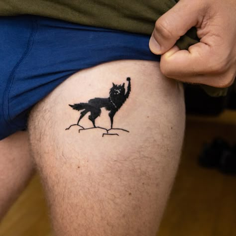 Wes Anderson Tattoo Ideas, Fox And The Hound Tattoo, Wes Anderson Tattoo, Fantastic Mr Fox Tattoo, Fantastic Mr Fox Wolf, Tattoo Gang, Apple Tattoo, Fox Tattoo Design, Simple Arm Tattoos