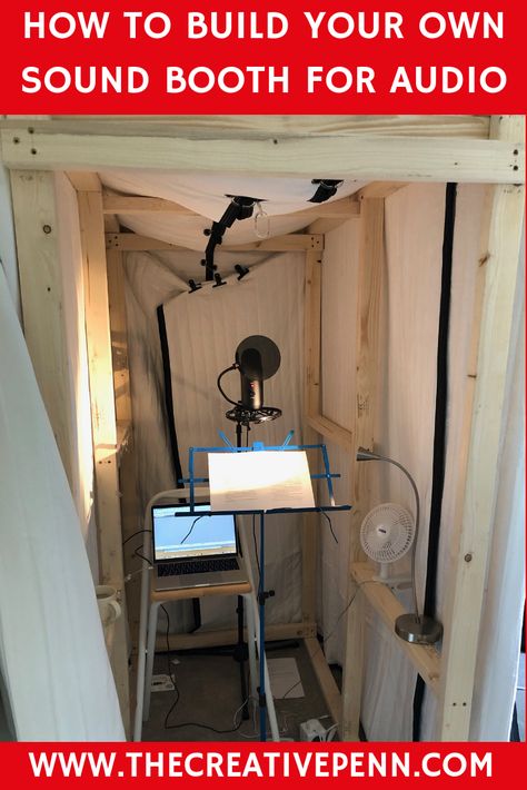 Diy Sound Booth, Diy Recording Booth, Diy Vocal Booth, Sound Booth, Vocal Booth, Podcast Ideas, Booth Diy, Music Room Design, Recording Booth