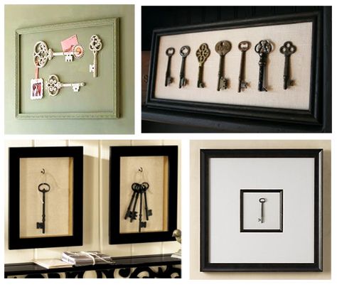 framing keys Inexpensive Wall Art, Key Crafts, Old Keys, Antique Keys, בר מצווה, Keys Art, Vintage Keys, Unique Paintings, Design Sponge