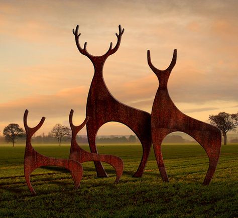 http://www.thegardeningwebsite.co.uk/garden-art-and-sculpture-c14880.html Metal Yard Art, Metal Sculptures, Garden Sculpture, Deer Garden, Metal Sculptures Garden, Contemporary Garden Design, Yard Sculptures, Wood Sculptures, Garden Sculptures