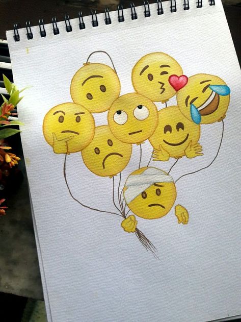 Mixed Emotions Drawing, Emoji Doodle Art, Emoji Drawings Doodles, Mixed Emotions Aesthetic, Anaya Drawing, Mixed Emotions Art, Emoji Sketch, Thank You Quotes For Boyfriend, Story Drawing Ideas