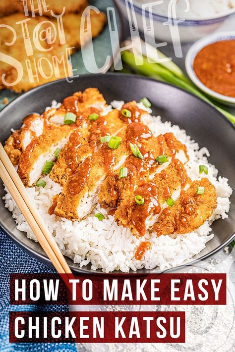 This image contains: Easy chicken katsu over rice with chopsticks Easy Chicken Katsu, Chicken Katsu Sauce, Katsu Sauce Recipe, Katsu Sauce, Chicken Katsu Recipes, Katsu Recipes, Old Fat, Food Combinations, Chicken Katsu