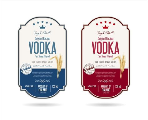 Labels for vodka with wheat vector stock illustration Vodka Label Design, Wheat Vector, Vodka Labels, Label Templates, Vector Stock, Label Design, Vodka, Wheat, Vector Art