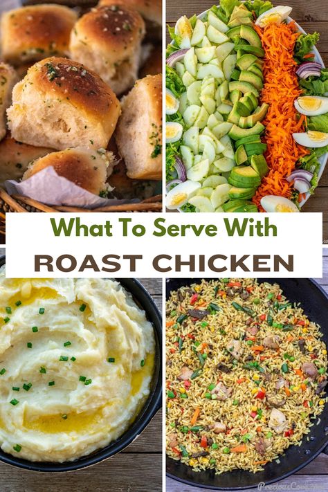 Sides For Roast Chicken Dinner, Side For Roasted Chicken, Roast Chicken Meals Ideas, Sides With Roasted Chicken, What To Serve With Roast Chicken, What To Serve With Roasted Chicken, Roast Chicken Sides Dishes, Sides For Roasted Chicken Dinner, Roasted Chicken Side Dishes