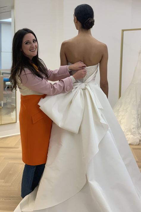 I Went to Bridal Week With a Celebrity Stylist, and Now I Know How to Find My Wedding Dress Wedding Stylist Business, Carolina Herrera Bride, Stylist Branding, Bridal Stylist, Celebrity Stylist, My Wedding Dress, Brand Stylist, Designer Studio, Wedding Stylist