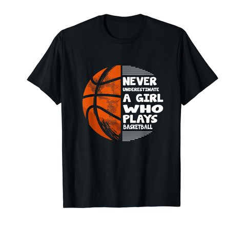 PRICES MAY VARY. You love to hoop and you're a true basketball player. Whether on a streetball court or at a basketball tournament you simply love it. Makes a great surprise for all teen girl Baller and Hooping Lovers and Basketball Fans. Makes a great present for birthdays and christmas. Lightweight, Classic fit, Double-needle sleeve and bottom hem Christian Basketball, Basketball Shirt Designs, Basketball Tshirt Designs, Basketball T Shirt Designs, Bible Verse Tees, Basketball Plays, Basketball Tournament, Basketball Clothes, Basketball T Shirt