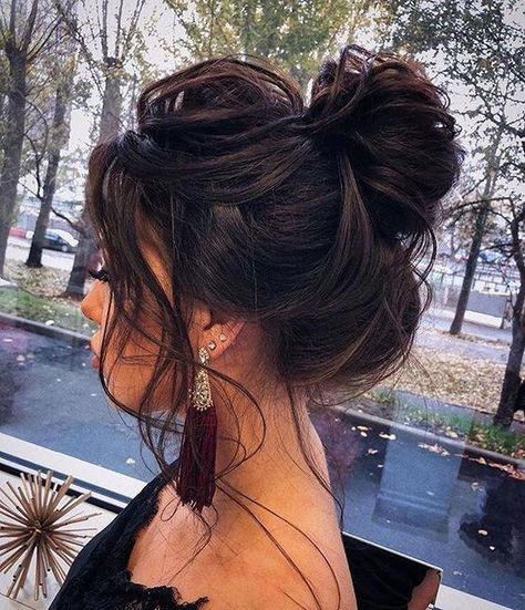 Messy Buns, Wedding Bun Hairstyles, Messy Updo, Bridal Hair Updo, Wedding Guest Hairstyles, High Bun, Medium Long Hair, Messy Bun Hairstyles, If Only