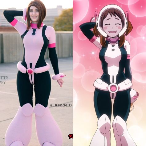 Uravity Cosplay, Ochako Cosplay, Female Cosplay Ideas, Uraraka Cosplay, Bnha Cosplay, Armadura Cosplay, Top Cosplay, Ochaco Uraraka, My Hero Academia Cosplay