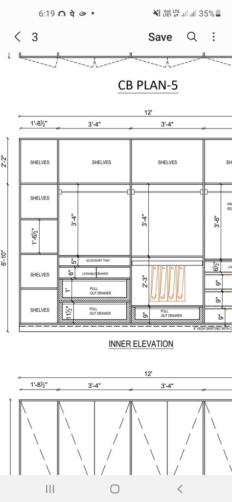 Wardrobe Internal Dimensions, Wardrobe Dimensions Inches, Wardrobe Internal, Wardrobe Partition, Wardrobe Internal Design, Furniture Details Drawing, Details Drawing, Wardrobe Dimensions, Men's Closet