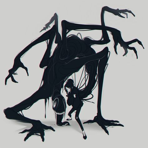 Shadow Creatures, Minimal Tattoo Ideas, Shadow Monster, 캐릭터 드로잉, Monster Concept Art, Arte Obscura, Fantasy Creatures Art, Scary Art, Mythical Creatures Art