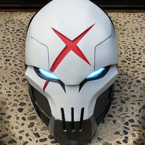 Best Cosplay Costume in U.S Godofprops Mask Design Ideas, Deathstroke Mask, Hero Mask, Armadura Cosplay, Futuristic Helmet, Helmet Concept, Red X, Mask Ideas, Cosplay Armor