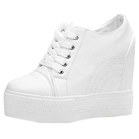 Price: $48.80#women #wedges #sneakers #hidden #ankle #platform #walking #shoes #fashion #bride #wedding #shoes White Wedge Sneakers, Bride Wedding Shoes, Wedge High Tops, Wedges Sneakers, Women Wedges, Fashion Bride, Wedding Shoes Bride, Womens Wedding Shoes, Sneakers For Women