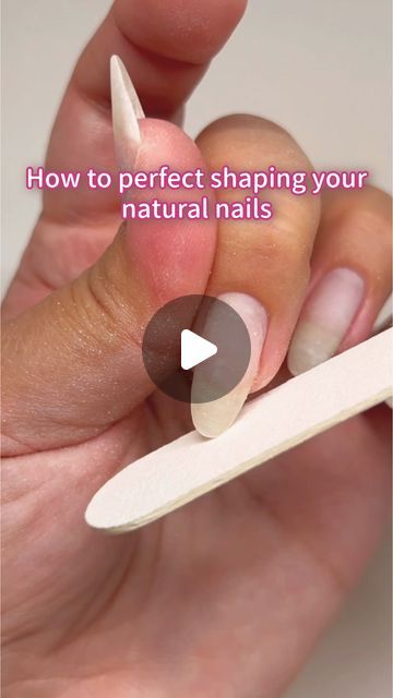 Sweetie Nail Supply on Instagram: "In this tutorial, we'll show you how to file your nails into your desired shape. Which shape is your favorite? 👀

Products featured:
Cuore Wooden Nail File 100/180 Grit

Check out the nail files we have available at www.sweetienailsupply.com

#nailtutorial #structuredmanicure #gelnails #koreangelnails #diami #sweetienailstyles #sweetienailsupply" Nails Round Shape Designs, Diy Nail File, Shaping Your Nails, How To Shape An Almond Nail, Almond Nails Filing, How To File Your Nails Almond, How To Make Your Nails Look Nice, How To Round Nails, Nail Shape For Small Hands