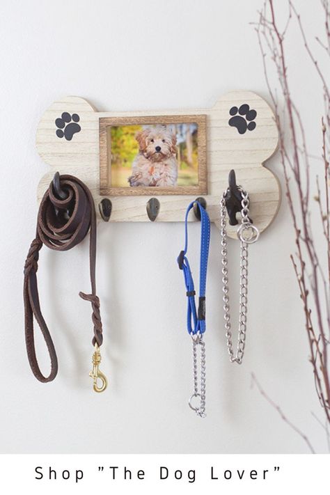 Dog Leash Holder, Leash Holder, Dog Crafts, Dog Gear, Dog Decor, Dog Pin, Dog Signs, Pet Furniture, Unique Animals