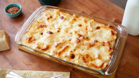 White Baked Ziti Recipe | Food Network Kitchen | Food Network Food Network Chefs, Ziti Recipes, Baked Ziti Recipe, Best Christmas Recipes, Potatoes Au Gratin, Healthy Grilling, Baked Ziti, Food Shows, Cooking Show