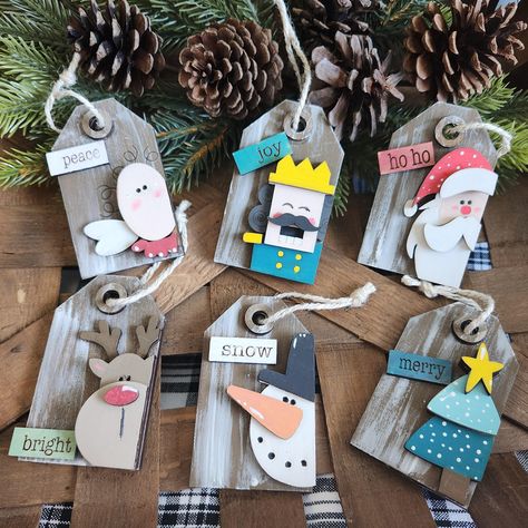 Christmas has arrived, and with it comes a wonderfully unique way to give the gift of giving! Our oversized chunky gift tags are the perfect way to make your presents look extra special. They work like a gift within a gift- just attach one of these 3D ornaments to any present for an extra dose of festive cheer! Size: 2.5"x3.5" Tag Christmas Ornaments, Christmas Gift Tags Stampin Up, Christmas Gifts Tags, Homemade Christmas Gift Tags, Handmade Christmas Tags, Gnome Gift Tags, Embellishment Clusters, Gigi Gifts, Christmas Wrapper