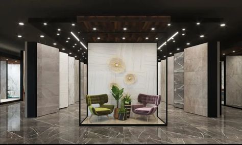 How to display tiles to improve my tile business Tiles Mockup Display Design, Tile Shop Display Store Design, Tiles Display Showroom Ideas, Tile Showroom Interior Design Ideas, Tiles Showroom Display Ideas, Olympia Tile, Tile Display, Tiles Showroom, Design Showroom