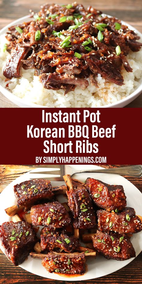 Korean Boneless Short Ribs, Korean Marinade, Korean Bbq Short Ribs, Instant Pot Korean, Bbq Beef Short Ribs, Korean Short Ribs, Korean Bbq Beef, Bbq Short Ribs, Beef Ribs Recipe