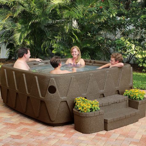 AquaRest DayDream 4500 6-Person 45-Jet Plug and Play Hot Tub with Waterfall - Clearwater Pool & Spa Plug And Play Hot Tub, Relaxing Backyard, Inflatable Hot Tubs, Water Purification System, Foam Insulation, Water Filtration, Relax Time, Plug And Play, Heating Systems