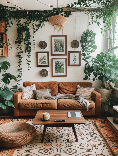 Bohemian Living Rooms, Simple Interior, Chic Bohemian, Bohemian Living, Bohemian Living Room, Apartment Decor Inspiration, Boho Living, Decor Home Living Room, Apartment Inspiration