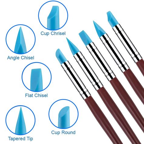 MMOBIEL 10x Silicone Rubber Clay Sculpting Tools - Silicone Rubber Paintbrush and Modeling Ball Dotting Tool for Pottery Craft and DIY Handicraft Nail Art, #Ad #Sponsored, Sculpting Tools, Clay Sculpting, Clay Set, Dot Nail Art, Ceramic Tools, Diy Ceramic, Nail Art Pen, Polymer Clay Tools, Dots Nails