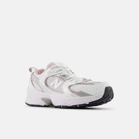 530, GR530GK New Balance 530 White, New Balance, Mid Century, Pink, Closet, White, Design