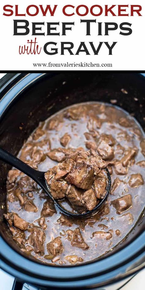 Beef Tips With Gravy, Slow Cooker Beef Tips, Casserole Pasta, Crock Pot Beef Tips, Beef Tip Recipes, Beef Tips And Gravy, Wallpaper Food, Crock Pot Food, Pasta Chicken