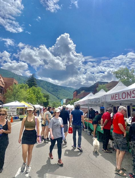 Farmers market | Farmers market aesthetic | Farmers market display | Farmers market booth ideas | Summer aesthetic | Summer | Aspen Colorado | Aspen | Mountains | Mountain aesthetic | Sunny day | Sunny aesthetic Aspen Summer Aesthetic, Craft Market Aesthetic, Farmers Market Booth Ideas, Market Booth Ideas, Aspen Colorado Summer, Aesthetic Sunny Day, Aesthetic Farmers Market, Aspen Summer, Farmers Market Aesthetic