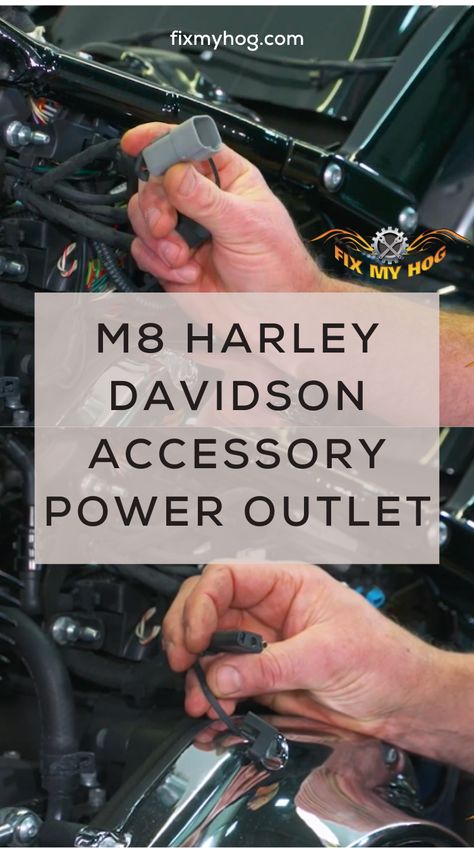 Harley Davidson is keeping up with the changing times as well as the most current technology. Mike demonstrates for us on this M8 Softail where to find the Harley Davidson accessory power outlet. Watch this video for more inspiration! Harley Davidson Handlebars, Motorcycle Maintenance, Harley Davidson Ultra, Bus System, Harley Davidson Accessories, Harley Davidson Parts, Harley Davidson Road Glide, Harley Softail, Custom Harleys