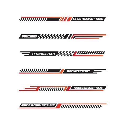 Vector sport racing stripes car stickers... | Premium Vector #Freepik #vector Racing Track Design, Signboard Design, Sign Board Design, Racing Design, Logo Psd, Technology Icon, House Vector, Racing Stripes, Home Icon