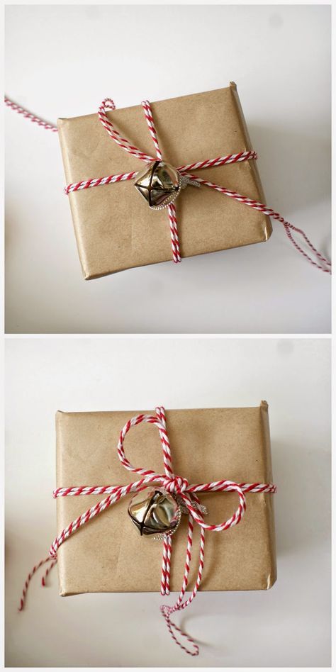 Beautiful Gift Wrapping Ideas on a Budget - Adding Silver Bells and Bakers Twine for a Festive Touch Twine Present Wrapping, Christmas Wrapping With Bells, Twine Wrapping Presents, Twine Gift Wrapping, Christmas Present Wrap, Christmas Wrapping Diy, Christmas Wrapping Ideas, Xmas Gift Wrap, Wrapping Inspiration