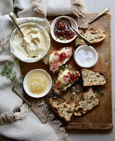 salted sugared spiced™: Whipped Honey Ricotta Crostini Whipped Ricotta Honey, Whipped Honey Ricotta, Honey Ricotta, Ricotta Crostini, Whipped Ricotta, Whipped Honey, Serrano Ham, How To Store Bread, Ricotta Recipes