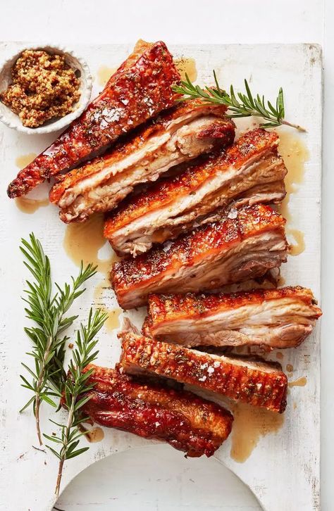 Bacon Board, Maple Mustard, Pork Belly Recipes, Idee Pasto Sano, Pork Dishes, Pork Ribs, Pork Belly, Main Meals, Pork Recipes