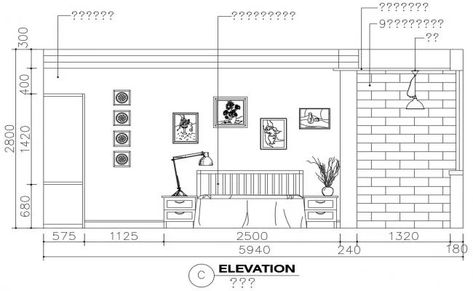 Bedroom elevation with furniture layout cad drawing details dwg file Bedroom Plan Layout, Architect Office Workspace, Bedroom Elevation, Room Elevation, Living Room Elevation, Architect Office Interior, Wall Elevation, Bedroom Plan, Architectural Graphics