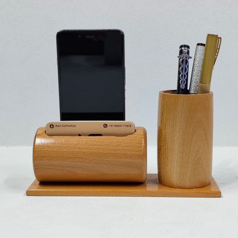 Wooden pen and mobile stand with card holder . . DM for order Bulk orders accepted . ..#woodenart #corporategift #customizeproducts #personalizegift #anniversarygift #birthfdaygift #bestgift #uniquegift Mobile Stand, Wooden Pen, Wooden Art, Corporate Gifts, Anniversary Gifts, Personalized Gifts, Best Gifts, Unique Gifts, Card Holder