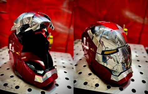 Precision Welding Academy, Katy, Texas, went viral on TikTok with posts showing off a mask the school’s founder and students converted into a welding hood identical to the one worn by the Marvel superhero Iron Man. Custom Welding Hoods, Custom Welding Helmets, Welding Hood, Welding Schools, Iron Man Mask, Welding Hoods, Welding Mask, Iron Man Helmet, The Tig