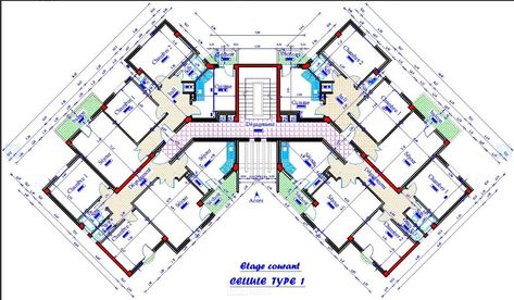 Hotel Room Design Plan, Residential Building Plan, Building Design Plan, Hotel Floor Plan, School Building Design, Bungalow Floor Plans, Hotel Floor, Residential Building Design, Building Layout