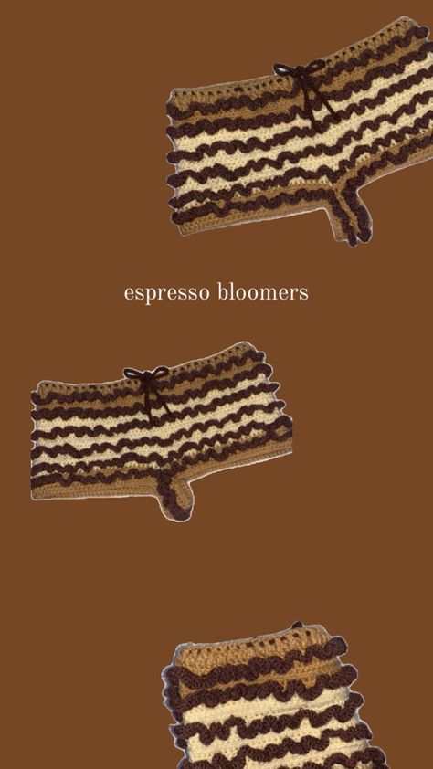 crochet bloomers #crochetbloomers #crochetshorts #espresso #crochique #corchet Crochet Bloomers, Crochet Shorts Pattern, Crochet Ruffle, Crochet Shorts, Ruffle Shorts, Patterned Shorts, Espresso, Ruffles, Crochet