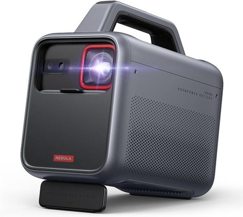 NEBULA by Anker Mars 3 Outdoor Portable Projector, 1000 ANSI Lumens, 1080p, 40W Speaker, Up to 5 Hours, Autofocus, Keystone Correction, 200 Inches image, support 4K Projector with WiFi and Bluetooth Outdoor Projector, Computer Camera, Google Tv, Video Projector, Portable Projector, Dolby Digital, Mini Projectors, Home Theater Projectors, Camping Lights