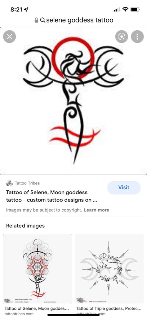 Selene Moon Goddess, Goddess Tattoo, Triple Goddess, Custom Tattoo Design, Moon Goddess, Custom Tattoo, Tattoo Designs, Moon, Tattoos