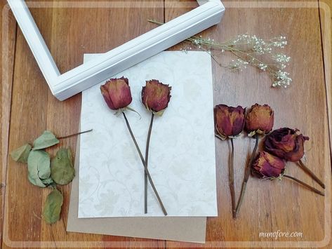 Dried Rose Shadow Box - simple but beautiful way to display dried flowers. Display Dried Flowers, Bouquet Shadow Box, Shadow Box Diy, Pressed Roses, Pressed Flowers Diy, Rose Shadow, Dried Flowers Diy, Floral Crafts, Wedding Shadow Box