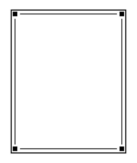 Frame border line page vector vintage simple. Geometric shapes frame vector. Simple Border Line Design, Page Outline Border, Border Design Simple For Project, Border Lines Design Simple, Border Page Design, Simple Border Ideas, Frame Border Design Png, Border Aesthetic, Clip Art Frames Borders