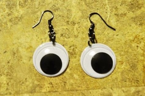 Googly Eye Earrings, Weird Earrings Aesthetic, Jewelry For Teens, Silly Earrings, Eyeball Earrings, Weird Earrings, Crazy Earrings, Vintage Diamond Earrings, Recycled Earrings