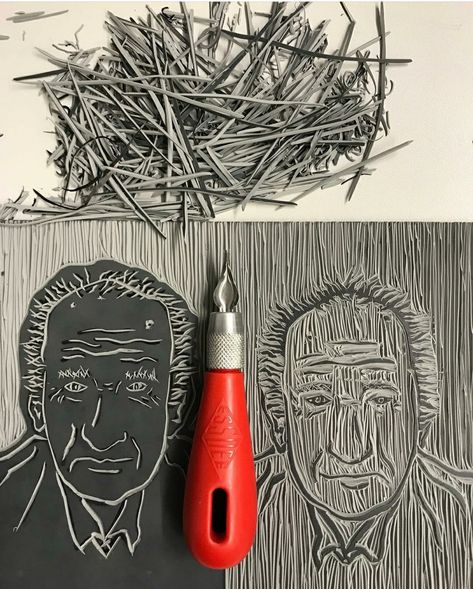 Linocut Prints Portraits, Linocut Portrait Faces, Lino Portrait, Lino Print Portrait, Lino Artists, College Art Projects, Linocut Portrait, Lino Print Artists, Lino Carving