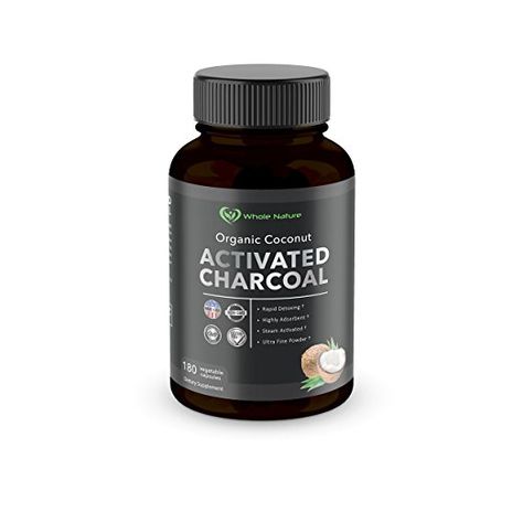 Organic Coconut Activated Charcoal Capsules, 180 Vegetable Pills, For Digestive System, Teeth Whitening, Detoxification , Hangover Prevention, Gas and Bloating. Non GMO~Vegan~ Made in USA What Is Activated Charcoal, Charcoal Benefits, Activated Charcoal Benefits, Stomach Gas, Hangover Prevention, Vegan Supplements, Skin Therapy, Activated Charcoal, Digestive System