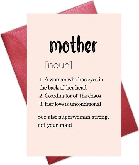 PRICES MAY VARY. Blank inside: You can write your feelings towards your significant other, it will bring a smile to his or her face. Card Size: 5.3'' x 8'' / 13.5 cm x 20.5 cm, comes with a red envelope. Perfect for Many Occasion: Mother¡¯s day, birthday, anniversary, surprise your special person with this humorous and unique card. High Quality: Digitally printed on premium quality 320gsm paper, individually sealed. Funny Mother's Day Greeting Card Funny Birthday Greeting Card for Mom Mothers Da Mom You Are The Best, What To Right In A Birthday Card, Things To Write In A Birthday Card Mom, Mother's Birthday Card Ideas, What To Write In A Birthday Card For Mom, Cards For Moms Birthday, Mom Bday Cards, Moms Birthday Ideas, Bday Cards For Mom