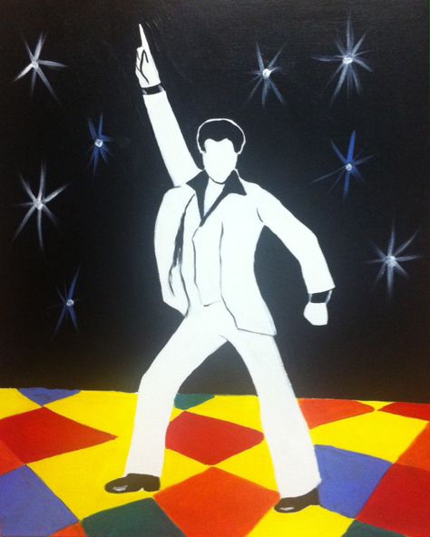 "Saturday Night Fever" Disco Illustration, Friday Night Fever, Musica Disco, Disco 70s, Saturday Night Fever, Door Decorating, Austin Powers, Fun Pics, School Activity